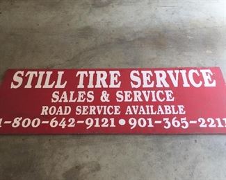 TIRE SERVICE SIGN,  repaint Collectible 