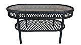 Oakland Living Elite All-Weather Wicker Oval Coffee Table
