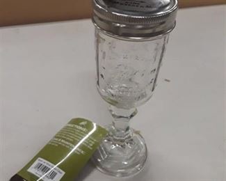 Mason Jar Wine Glass-Clear