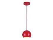Westinghouse Pendant Lights 1-Light Red Adjustable Mini Pendant with Metal Shade 6101700