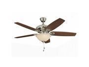 harbor breeze coastal creek 52in brushed nickel downrod or close mount indoor ceiling fan with light kit