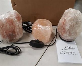 2 Himalayan Rock Salt Lamps 2 Rock Salt Candle Holder
