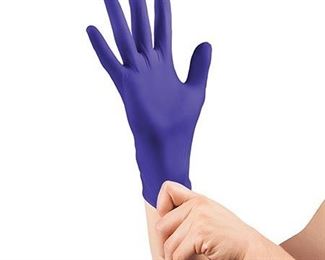 Violet Nitrile Exam Gloves - Medical Grade, Powder Free, Latex Rubber Free, Disposable, Non Sterile, Food Safe, Cleaning, Convenient Dispenser pack of 100, Size Small
