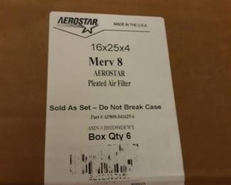 Aerostar 16 X 25 X 4 Merv 8 Pleated Air Filter, Pleated Pack Of 6