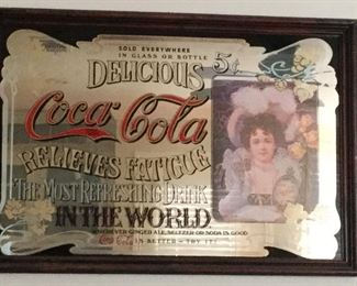 Framed Coca Cola Mirror