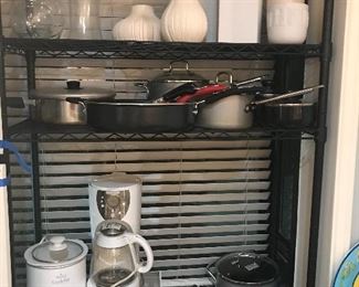 Kitchen, Small Appliances, Pots and Pans, Many Vases