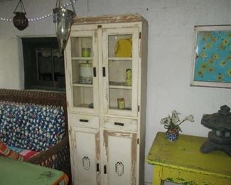 Vintage shabby chic cupboards and tables