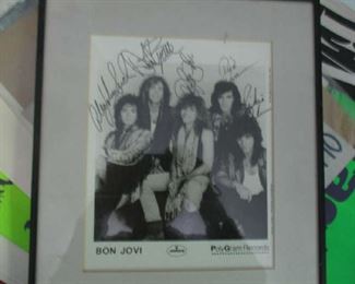 Bon Jovi and band signed photo