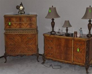 Gentlemens Dresser and Bureau with Mirror-Part of Bid Package #2 Antique French Set