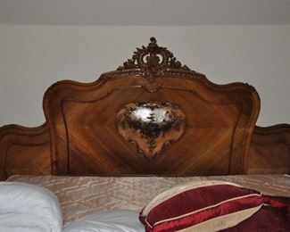 Bid Package #3 Antique French King Bed Headboard and Wardrobe set. 