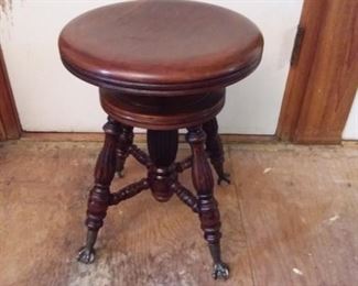 Antique Charles Parker Co Piano Stool