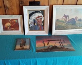 Five Native American Art Pieces