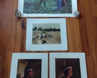 Jack Hines Signed Print and Fred Glasier Prints B