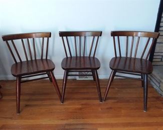 Set of Three Wooden Chairs