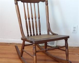 Vintage Childs Oak Rocking Chair