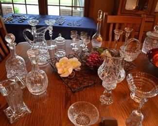 Glass Decanters, Pitcher, Candy Dishes, Stemware