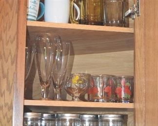 Cups, Stemware, Glass Jars