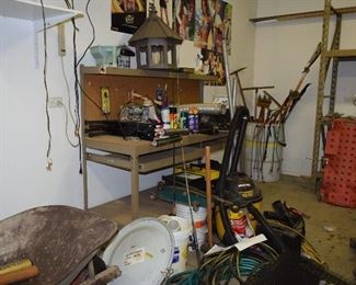 Garage Items, Shop Vac, Tools