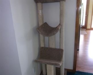 Cat tower and scratcher (2). Like new!