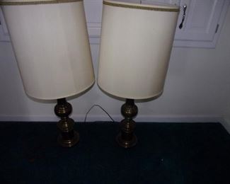 Vintage Stiffel brass lamps.