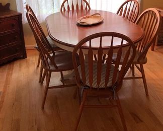 WOOD KITCHEN TABLE WITH CHAIRS 