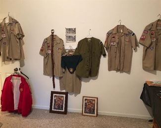SO MUCH BOY SCOUT STUFF, UNIFORMS, PATCHES, PINS AND MORE A FEW GIRL SCOUT ITEMS
