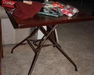 Wrought iron based square table