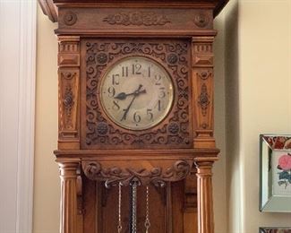 Gustav Becker Clock Harfen Gong- Grandfather Clock