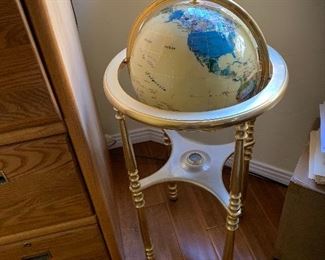 Jeweled Globe with brass base