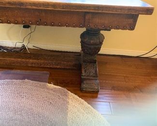 Spanish oak top trestle desk, 19th century ( 1800s )