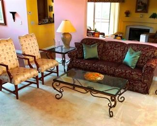 Beautiful Bassett Sofa and Ethan Allen side chairs