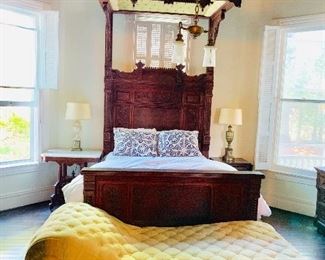 Beautiful half tester antique bed. 