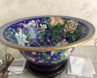 Large cloisonné bowl