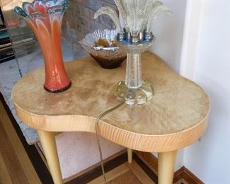 Pair Deco end tables