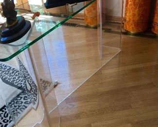 Lucite console/library table
