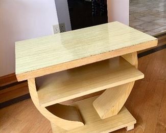 Pair Deco end tables