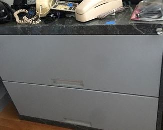 Faux painted and grey file cabinet