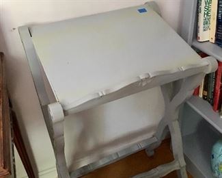 Grey painted book stand