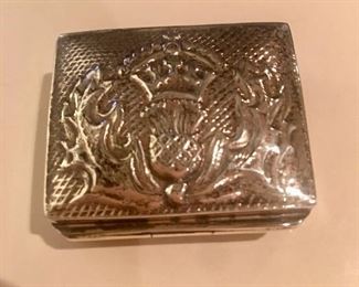 Sterling silver pill/trinket box