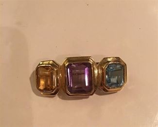 14kt/citrine/amethyst/aquamarine