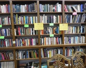 50% OFF all books on large bookcase! 