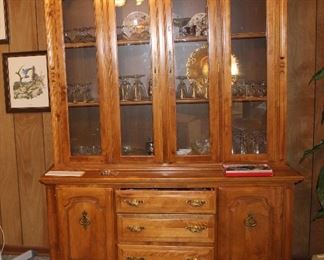 China cabinet filled with Rosenthal stemware