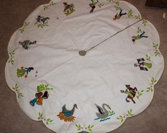 12 days of Christmas tree skirt