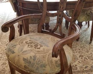 Amazing Upholstered Dining Captains Chair