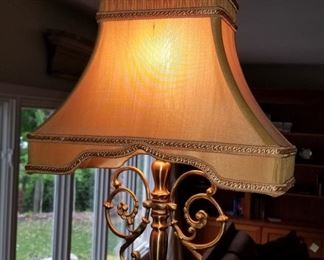 Candlestick Lamps Shade Detail