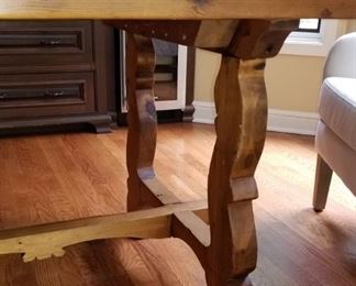 Country French Harvest Table Leg Detail