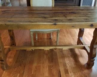 Country French Harvest Table Side