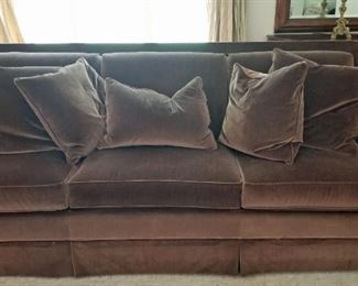 Henredon Chocolate Sofa 1 of 2