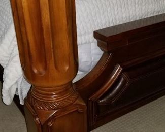 King Canopy Bed Foot Detail