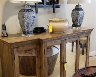 Mirrored Front Wood Dresser